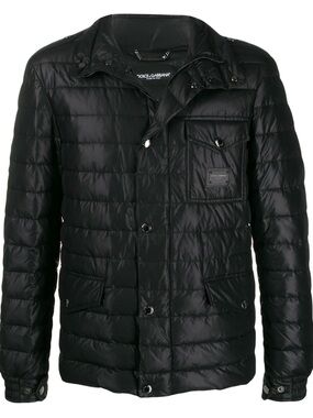 Dolce & Gabbana Men's Black Quilted Nylon Puffer Jacket